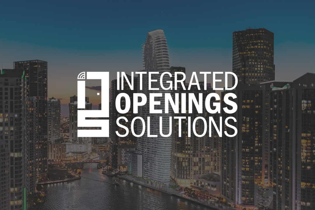 Integrated Openings Solutions logo with city skyline