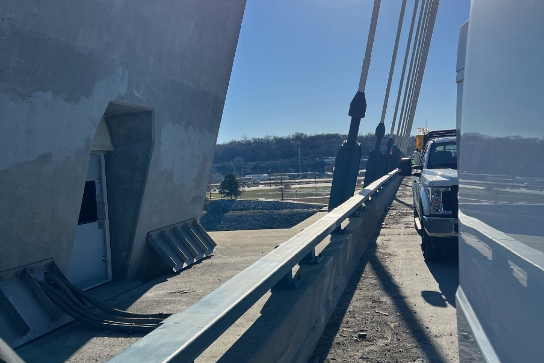 A new hollow metal door on the Bond Bridge