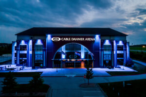 Arena in Independence Missouri at evening time