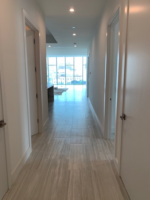 Hallway and window at The Collection condominiums