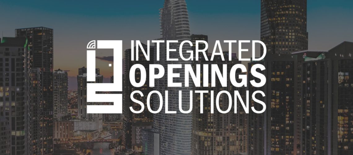 Integrated Openings Solutions logo with city skyline