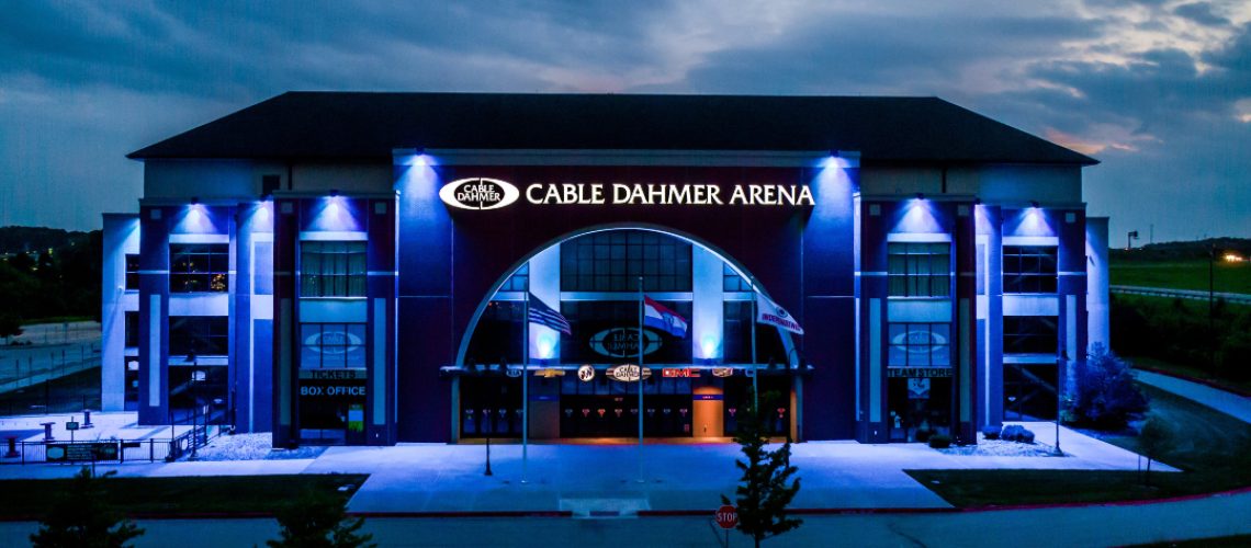 Arena in Independence Missouri at evening time