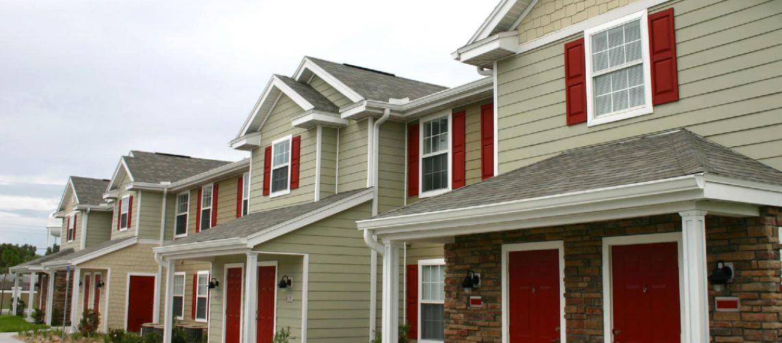 A row of town homes at The Lord's Place in Ft. Lauderdale