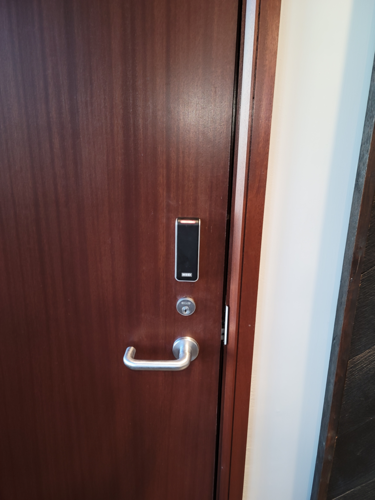 Close up of door handle